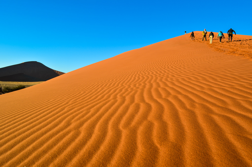 Sossusvlei的雕刻沙丘