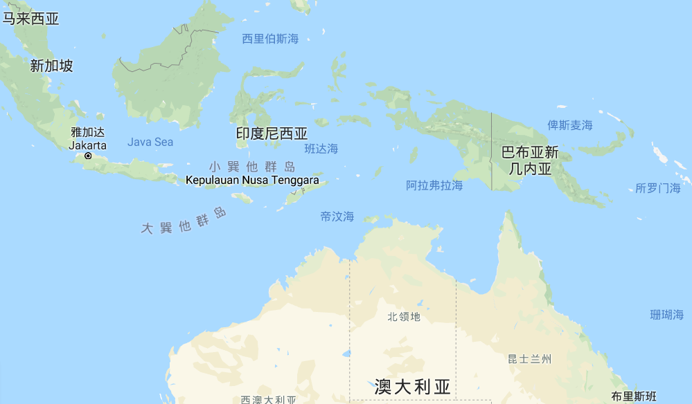 印度尼西亚地理图