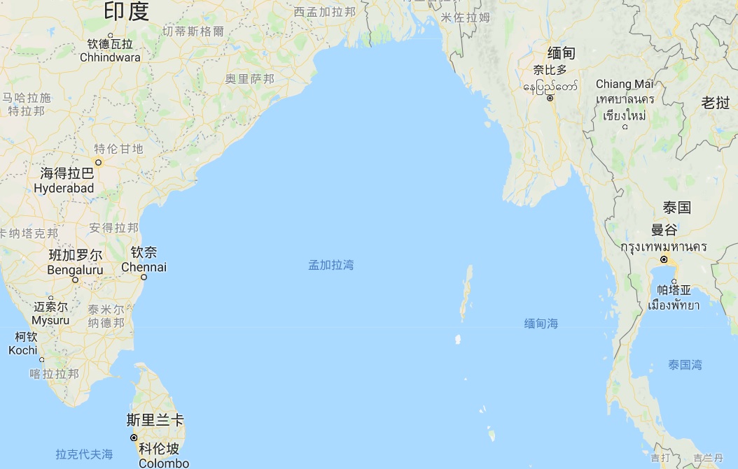 斯里兰卡地理位置图