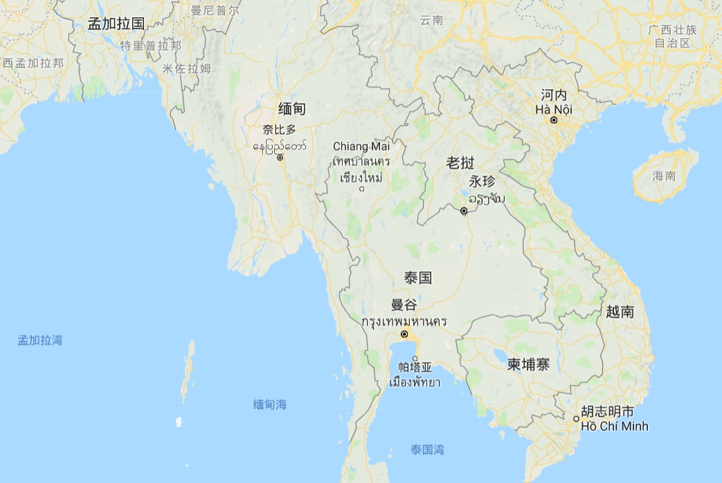 缅甸旅游地图