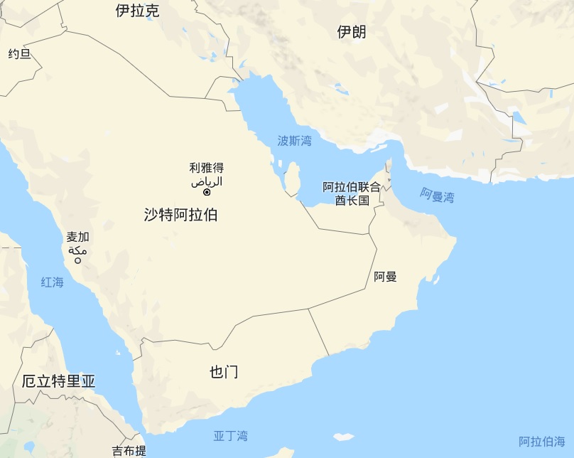 阿曼地理位置图