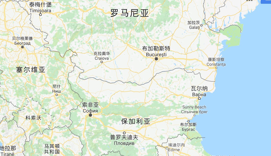保加利亚地理位置图