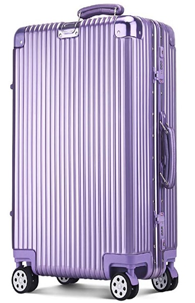 璐亲子游思迪22寸皮把手铝框拉杆箱