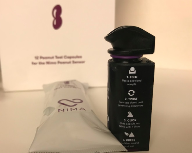 NIMA  test smart health device the disposable capsule to detect peanut