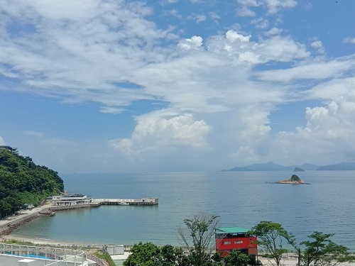 大梅沙爱琴海四季海景酒店远眺海景 深圳大梅沙亲子游 深圳家庭旅游