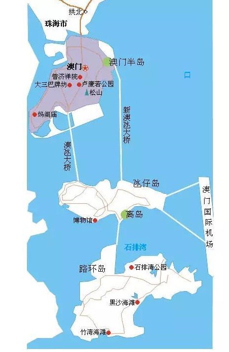 澳门亲子游 学地理知识澳门的旅游图