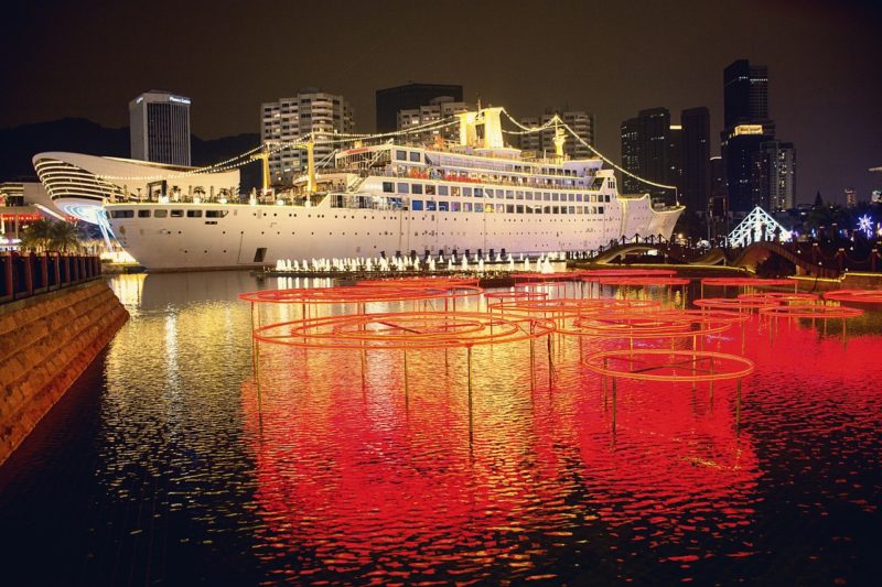 海上世界亲子游指南 ,深圳海上世界亲子游海上游轮明华号夜景