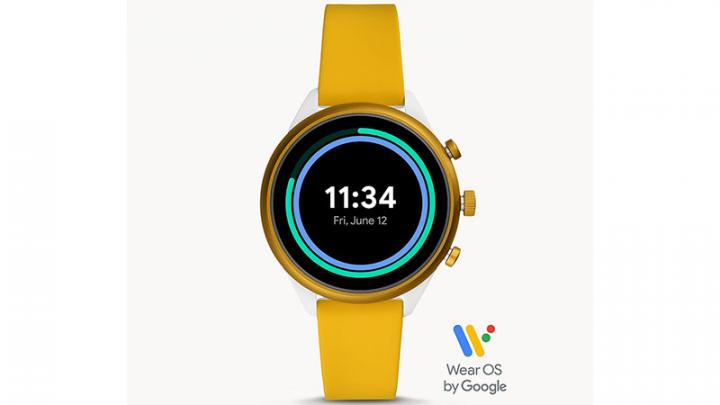 fossil-sport-yellow-smart health watch